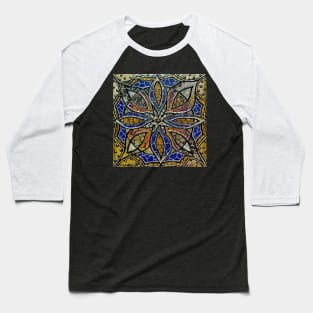 Stain Glass Mandala 40-34 by Julie Ann Stricklin Baseball T-Shirt